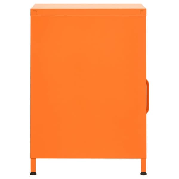 vidaXL Sängbord orange 35x35x51 cm stål