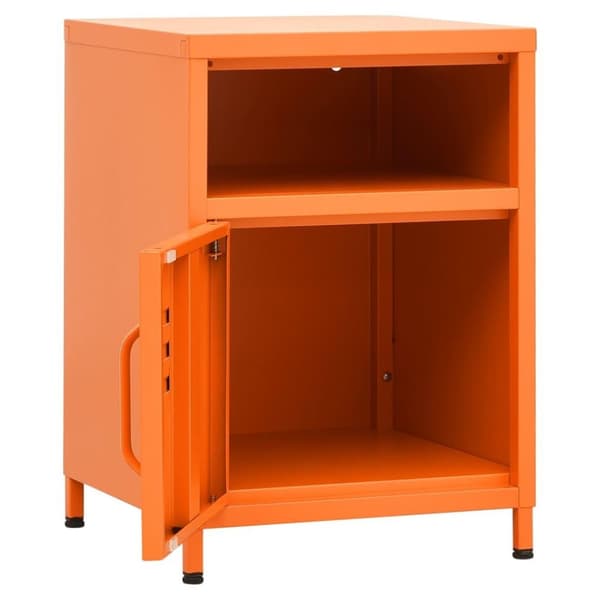 vidaXL Sängbord orange 35x35x51 cm stål