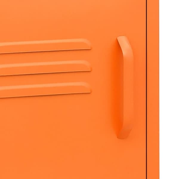vidaXL Sängbord orange 35x35x51 cm stål