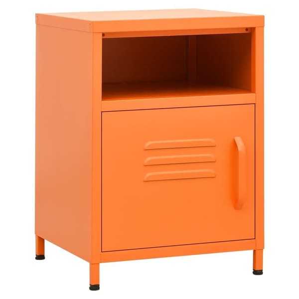 vidaXL Sängbord orange 35x35x51 cm stål