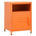 Miniatyrbild 1 av 11: vidaXL Sängbord orange 35x35x51 cm stål
