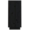 Miniatyrbilde 7 av 11: vidaXL Konsollskap svart 60x34x75 cm heltre furu