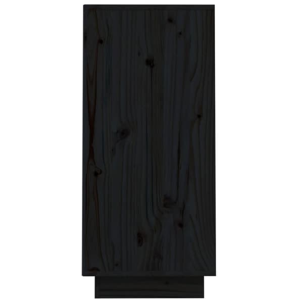 vidaXL Konsollskap svart 60x34x75 cm heltre furu