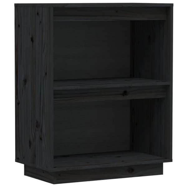 vidaXL Konsollskap svart 60x34x75 cm heltre furu