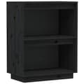 Miniatyrbilde 1 av 11: vidaXL Konsollskap svart 60x34x75 cm heltre furu