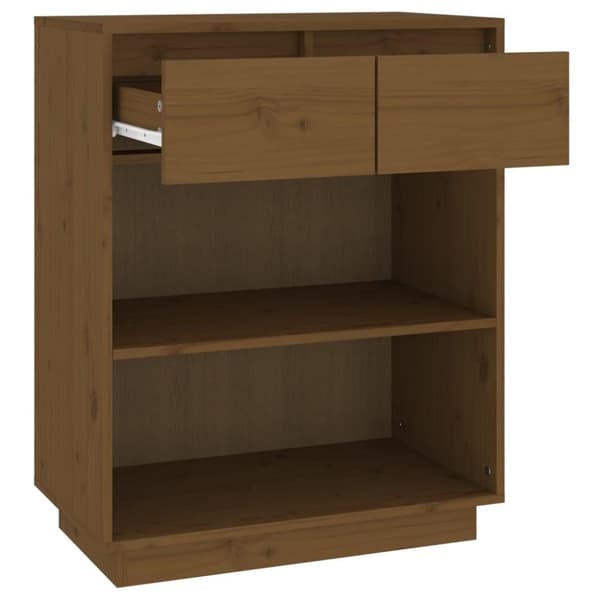 vidaXL Konsollskap honningbrun 60x34x75 cm heltre furu