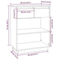 Miniatyrbilde 9 av 11: vidaXL Konsollskap honningbrun 60x34x75 cm heltre furu