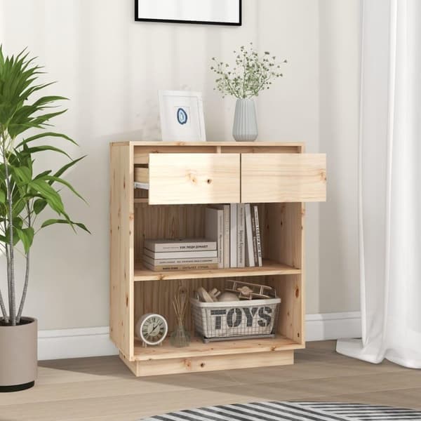 vidaXL Konsolbord 60x34x75 cm massiv furu