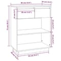 Miniatyrbild 9 av 11: vidaXL Konsolbord 60x34x75 cm massiv furu