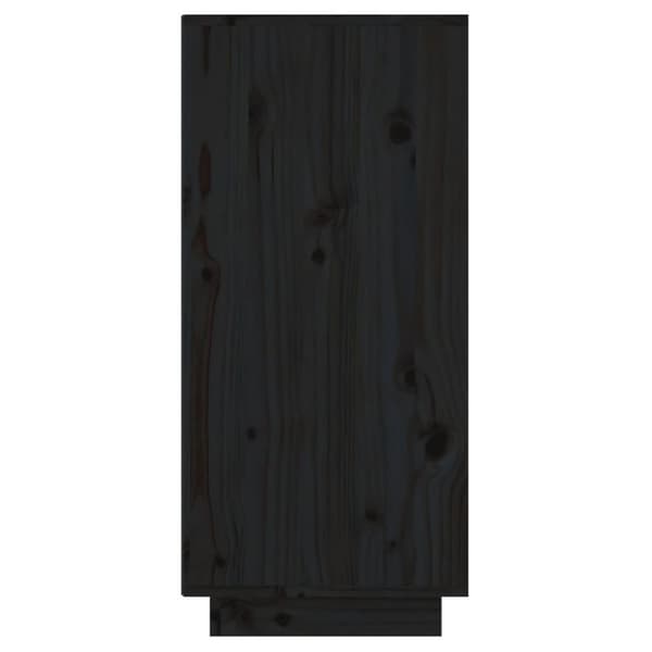 vidaXL Konsollskap svart 60x34x75 cm heltre furu