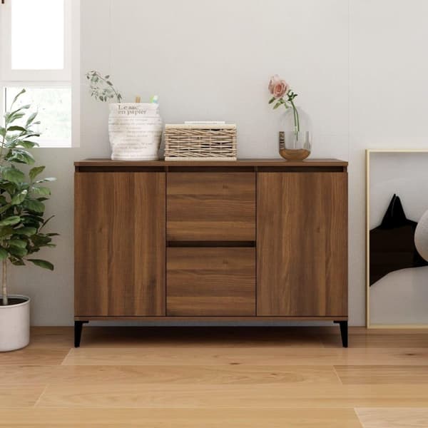 vidaXL Senkki ruskea tammi 104x35x70 cm tekninen puu