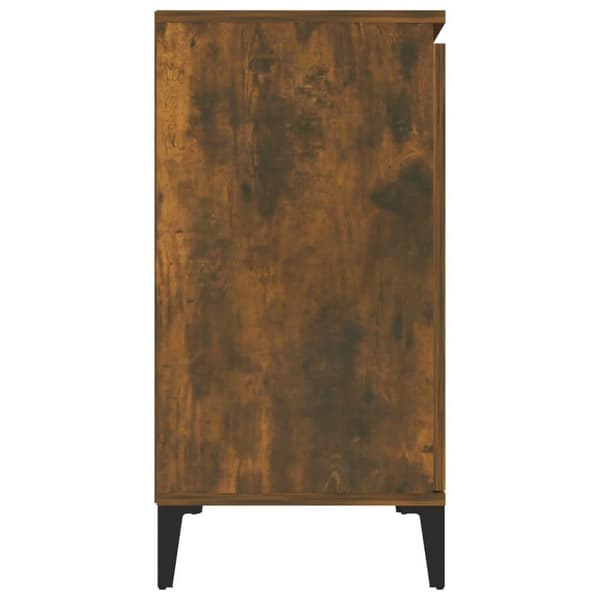 vidaXL Skjenk røkt eik 104x35x70 cm konstruert tre