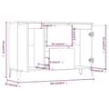 Miniatyrbilde 8 av 11: vidaXL Skjenk røkt eik 104x35x70 cm konstruert tre