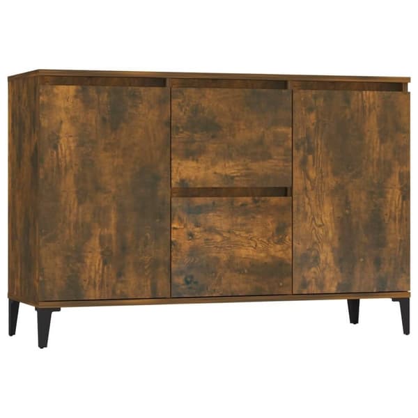 vidaXL Skjenk røkt eik 104x35x70 cm konstruert tre