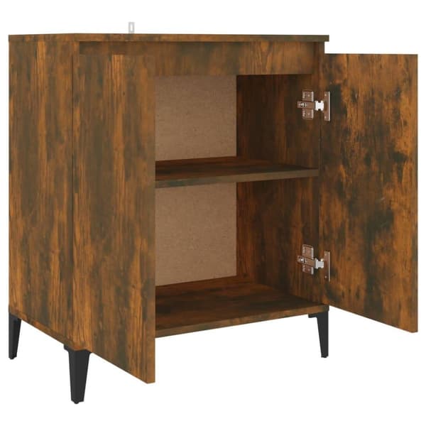 vidaXL Skjenk røkt eik 60x35x70 cm konstruert tre