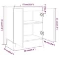 Miniatyrbilde 8 av 11: vidaXL Skjenk røkt eik 60x35x70 cm konstruert tre