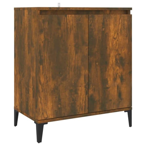 vidaXL Skjenk røkt eik 60x35x70 cm konstruert tre