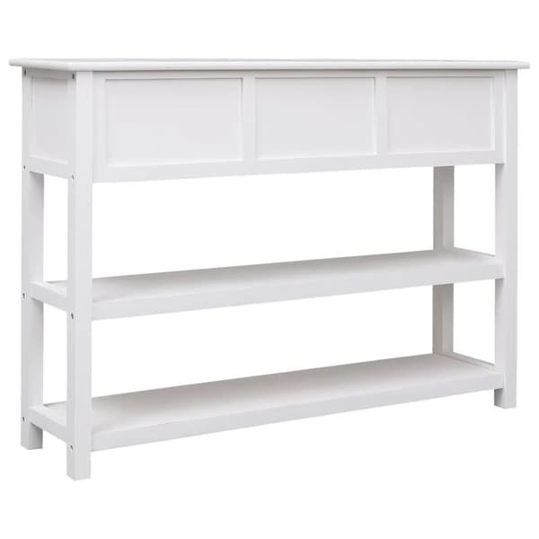 vidaXL Skänk vit 108x30x76 cm massivt kejsarträ