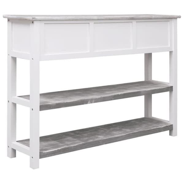 vidaXL Senkki antiikinharmaa 108x30x76 cm täysi keisaripuu
