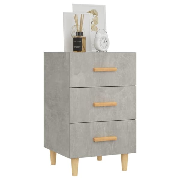 vidaXL Nattbord betonggrå 40x40x66 cm konstruert tre