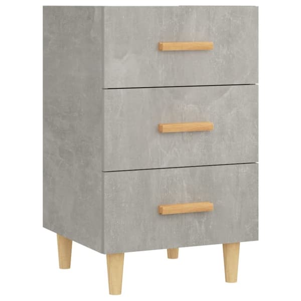 vidaXL Nattbord betonggrå 40x40x66 cm konstruert tre
