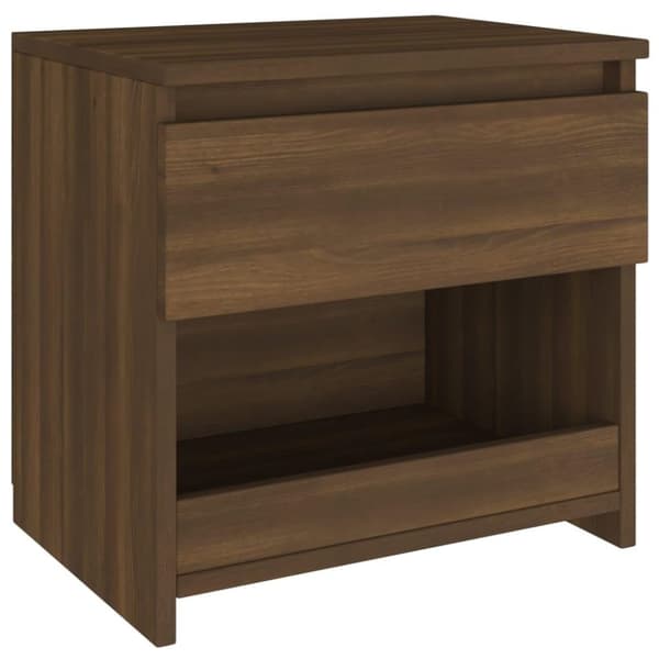 vidaXL Yöpöydät 2 kpl ruskea tammi 40x30x39 cm tekninen puu