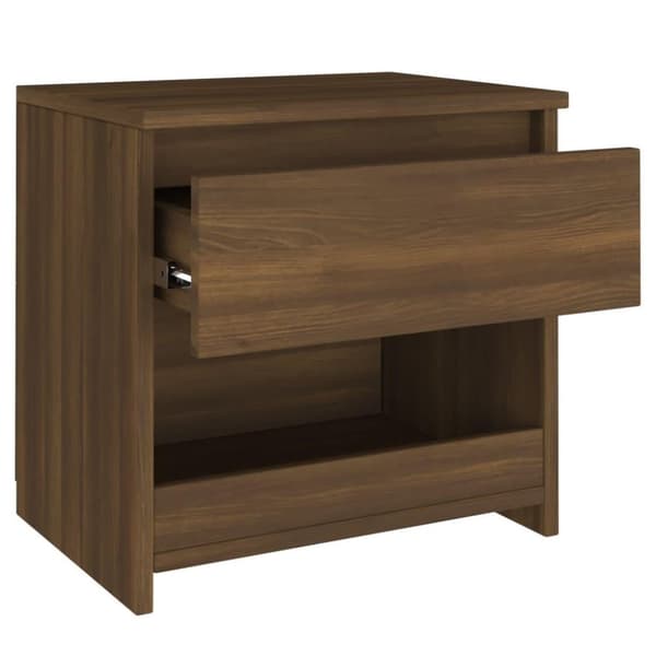 vidaXL Yöpöydät 2 kpl ruskea tammi 40x30x39 cm tekninen puu