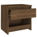 Pikkukuva 7 / 8: vidaXL Yöpöydät 2 kpl ruskea tammi 40x30x39 cm tekninen puu