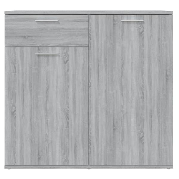 vidaXL skænk 80x36x75 cm konstrueret træ grå sonoma-eg