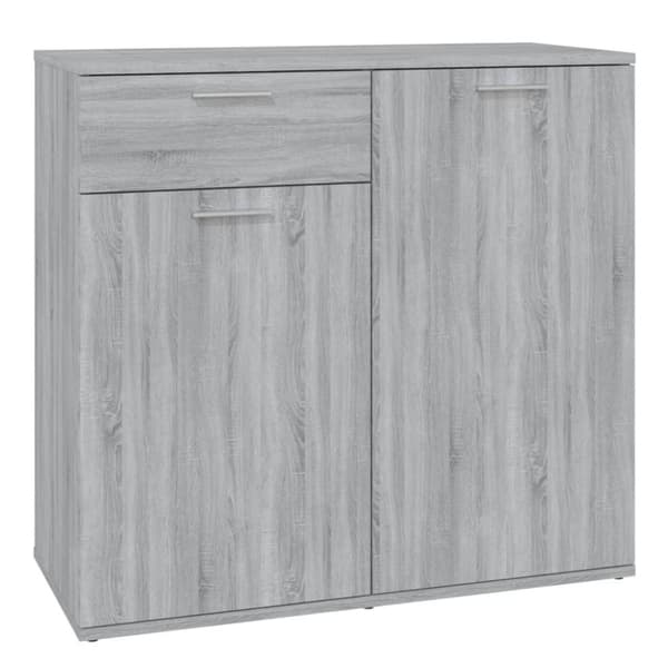 vidaXL Skåp grå sonoma 80x36x75 cm konstruerat trä