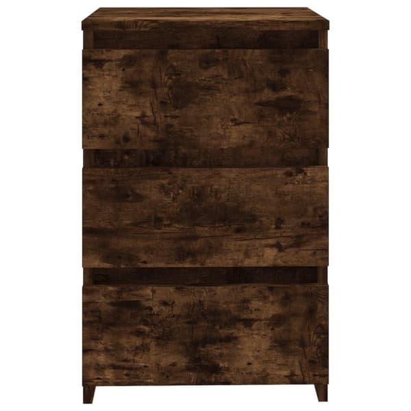 vidaXL Sängbord rökfärgad ek 40x35x62,5 cm konstruerat trä