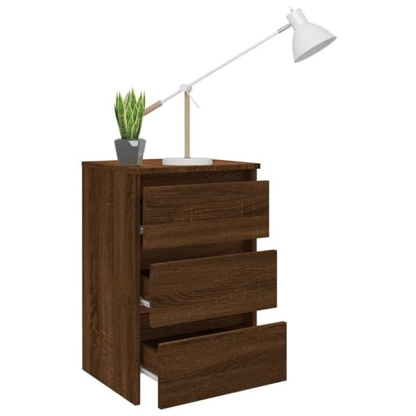 vidaXL Nattbord brun eik 40x35x62,5 cm konstruert tre