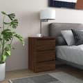 Miniatyrbild 3 av 11: vidaXL Sängbord 2 st brun ek 40x35x62,5 cm konstruerat trä