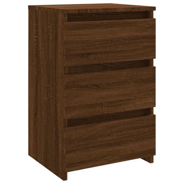 vidaXL Sängbord 2 st brun ek 40x35x62,5 cm konstruerat trä