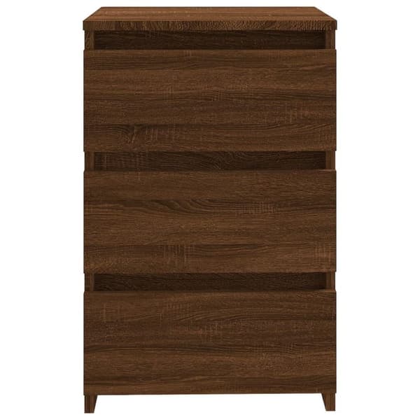 vidaXL Sängbord 2 st brun ek 40x35x62,5 cm konstruerat trä