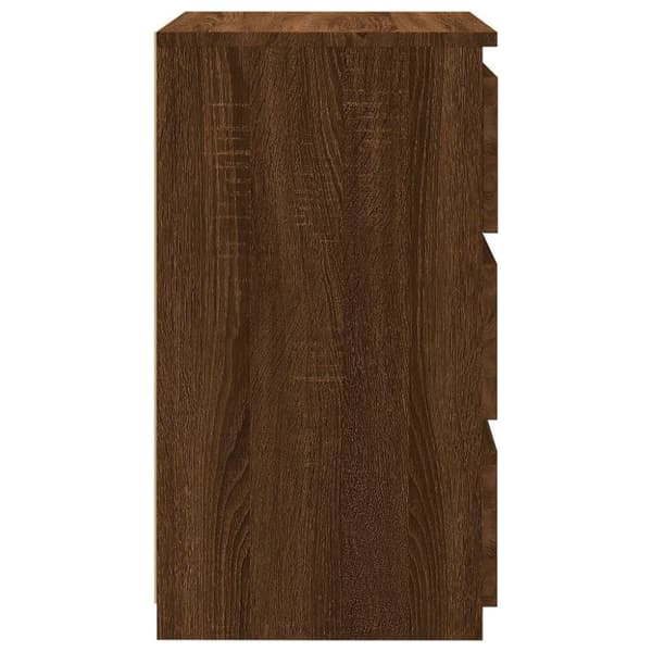 vidaXL Sängbord 2 st brun ek 40x35x62,5 cm konstruerat trä