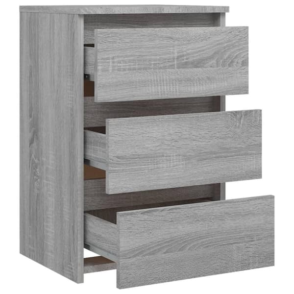 vidaXL Nattbord 2 stk grå sonoma 40x35x62,5 cm konstruert tre