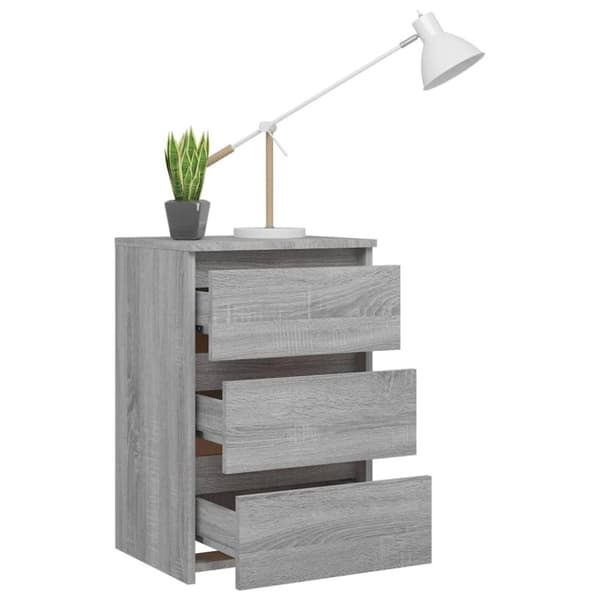 vidaXL Nattbord 2 stk grå sonoma 40x35x62,5 cm konstruert tre