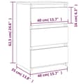 Miniatyrbilde 8 av 11: vidaXL Nattbord 2 stk grå sonoma 40x35x62,5 cm konstruert tre