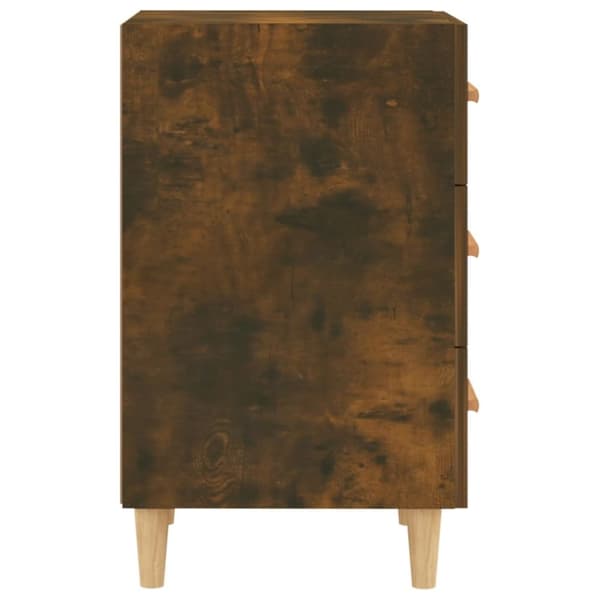 vidaXL sengebord 40x40x66 cm konstrueret træ røget egetræsfarve