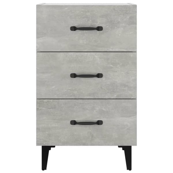 vidaXL sengebord 40x40x66 cm konstrueret træ betongrå