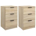 Miniatyrbilde 1 av 11: vidaXL Nattbord 2 stk sonoma eik 40x36x65 cm