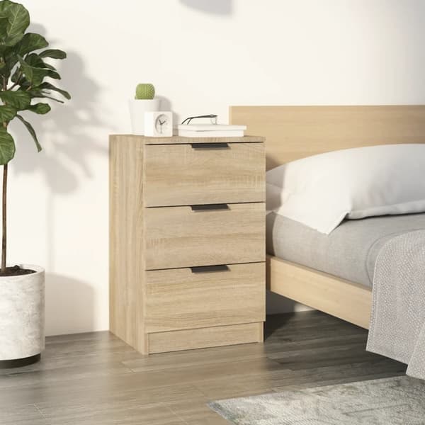 vidaXL Sängbord sonoma-ek 40x36x65 cm