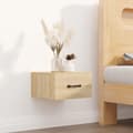 Miniatyrbilde 3 av 11: vidaXL Veggmontert nattbord 2 stk sonoma eik 35x35x20 cm