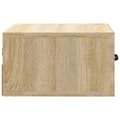 Miniatyrbilde 8 av 11: vidaXL Veggmontert nattbord 2 stk sonoma eik 35x35x20 cm