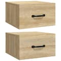 Miniatyrbilde 1 av 11: vidaXL Veggmontert nattbord 2 stk sonoma eik 35x35x20 cm