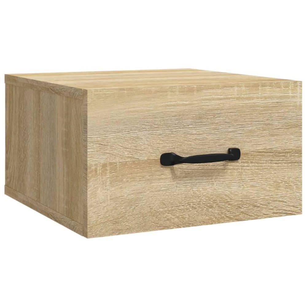 vidaXL Väggmonterat sängbord sonoma-ek 35x35x20 cm