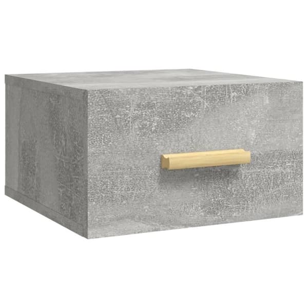 vidaXL Veggmontert nattbord betonggrå 35x35x20 cm