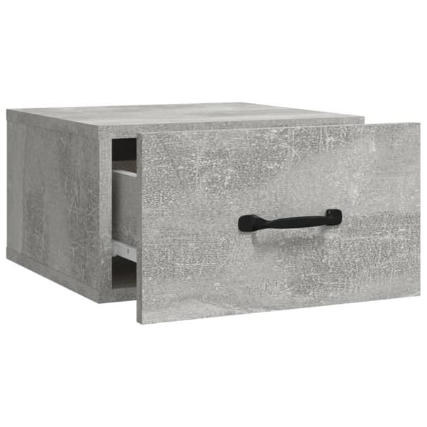 vidaXL Veggmontert nattbord 2 stk betonggrå 35x35x20 cm