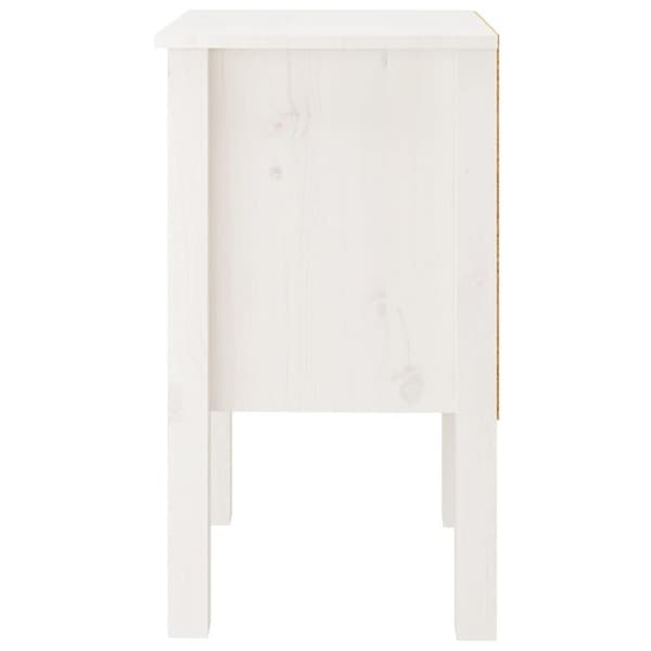 vidaXL Sängbord 2 st vit 40x35x61,5 cm massiv furu